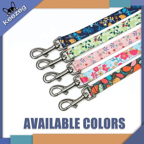 5FT Nylon Dog Leash with Easy to Use Bolt Snap for Training,Walking Lead for Large,Medium&Small Dogs- Available in Multiple Widths and Classic Floral Colors in Saudi Arabia