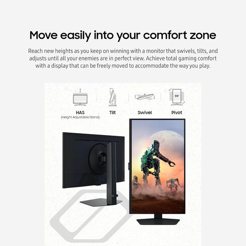 SAMSUNG 32-Inch Odyssey G50D Series QHD Fast IPS Gaming Monitor, 1ms, VESA DisplayHDR 400, 180Hz, AMD FreeSync, Adjustable Stand, Eye Saver Mode, LS32DG502ENXZA, 2024 (Renewed), Black in Saudi Arabia