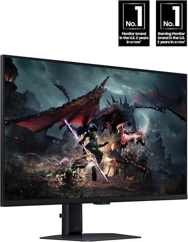 SAMSUNG 32-Inch Odyssey G50D Series QHD Fast IPS Gaming Monitor, 1ms, VESA DisplayHDR 400, 180Hz, AMD FreeSync, Adjustable Stand, Eye Saver Mode, LS32DG502ENXZA, 2024 (Renewed), Black in Saudi Arabia