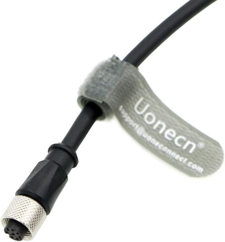 Uonecn Aviation Sensor Shielded Electrical Cable M12 8 Pin Female to Open End Cable for Cognex Industrial Camera 10M. in Kuwait