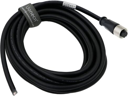 Uonecn Aviation Sensor Shielded Electrical Cable M12 8 Pin Female to Open End Cable for Cognex Industrial Camera 10M. in Kuwait