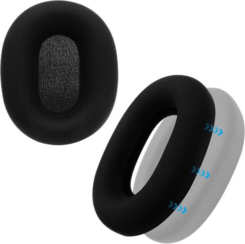 Adhiper Protective Earpad Covers for Sony WH-1000XM5, Upgraded Silicone Ear Covers for Sony WH-1000XM5 Wireless Headphones, Tight Fit, Sweatproof, Easily Washable - Black in Saudi Arabia