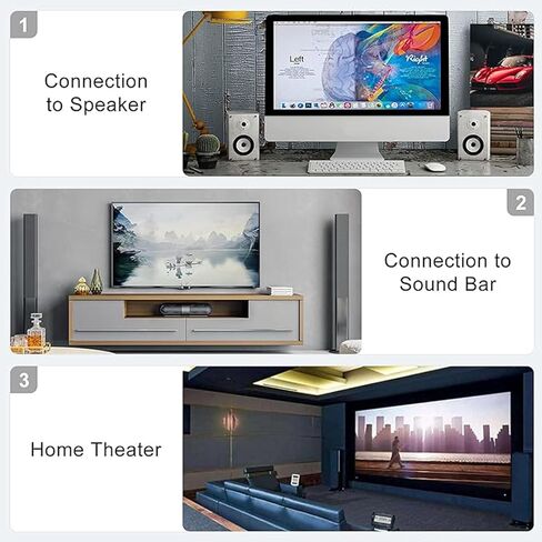 كابل Disscool 2RCA ذكر إلى 2RCA أنثى مطلي بالذهب على شكل Y مقسم HI-FI، محول أسلاك صوت مساعد لتمديد الخط المطاطي الاحترافي لأقراص DVD وأنظمة الاستريو (1.5 متر/4.98 قدم، ذكر إلى أنثى) in Saudi Arabia