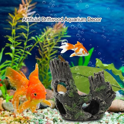 Cocoarm Aquarium Driftwood جذر جذع شجرة من الخشب الاصطناعي، ملحقات حوض السمك كهف الأسماك لزينة الأسماك in Saudi Arabia