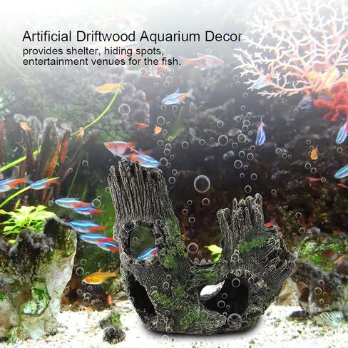 Cocoarm Aquarium Driftwood جذر جذع شجرة من الخشب الاصطناعي، ملحقات حوض السمك كهف الأسماك لزينة الأسماك in Saudi Arabia