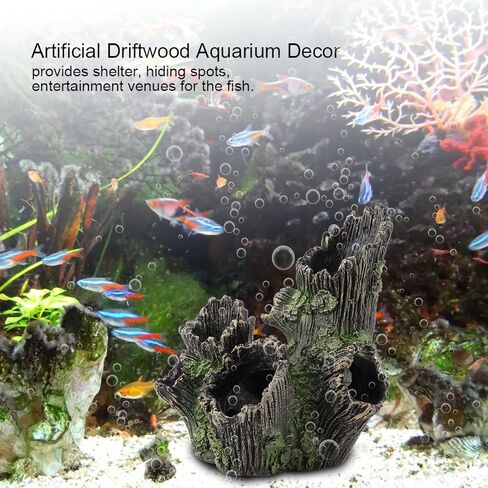 Cocoarm Aquarium Driftwood Artificial Wood Tree Trunk Root, Aquarium Accessories Fish Cave for Fish Ornaments in Kuwait