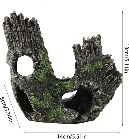 Cocoarm Aquarium Driftwood جذر جذع شجرة من الخشب الاصطناعي، ملحقات حوض السمك كهف الأسماك لزينة الأسماك in Saudi Arabia