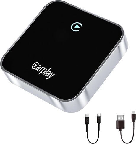 Wireless CarPlay Adapter,Converts Factory Wired CarPlay to Wireless carplay Adapter, Wireless Control Plug & Play Carplay, Fit for Cars from 2017 & for Apple iPhone iOS 10+,Silvery in Saudi Arabia