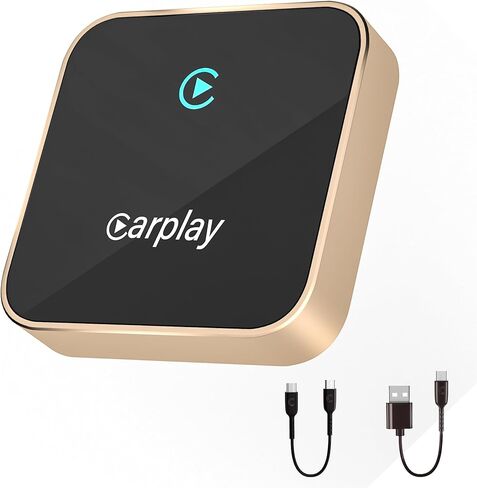 Wireless CarPlay Adapter,Converts Factory Wired CarPlay to Wireless carplay Adapter, Wireless Control Plug & Play Carplay, Fit for Cars from 2017 & for Apple iPhone iOS 10+,Silvery in Kuwait