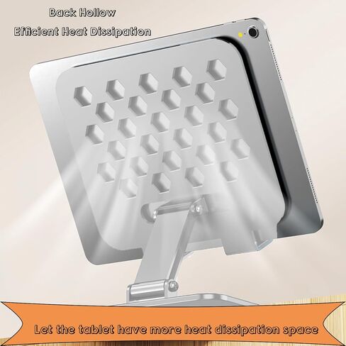 حامل تابلت قابل للطي لأجهزة iPad/iPhone أو أجهزة أخرى بشاشة 4.3-10.9 بوصة، حامل مكتبي، حامل تابلت عالمي قابل للتعديل بزاوية 360 درجة (رمادي داكن) in Saudi Arabia