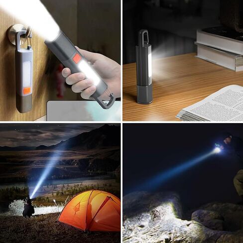 Rechargeable LED Flashlights High Lumens, 20,000 Lumens Super Bright Flashlight with USB Cable and Hook, 3 Modes, Waterproof Flash Light Handheld Powerful Flashlight for Home Camping ﻿- 2 Pack in Saudi Arabia