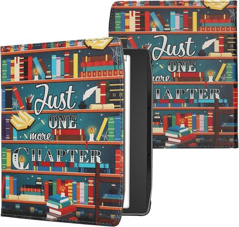 kwmobile Case Compatible with Pocketbook Era/Era Color Case - PU Cover w/Strap - Library Motto Multicolor in Saudi Arabia