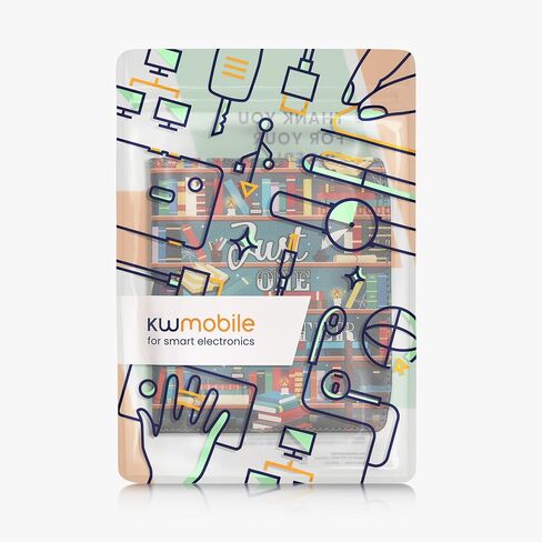 kwmobile Case Compatible with Pocketbook Era/Era Color Case - PU Cover w/Strap - Library Motto Multicolor in Saudi Arabia