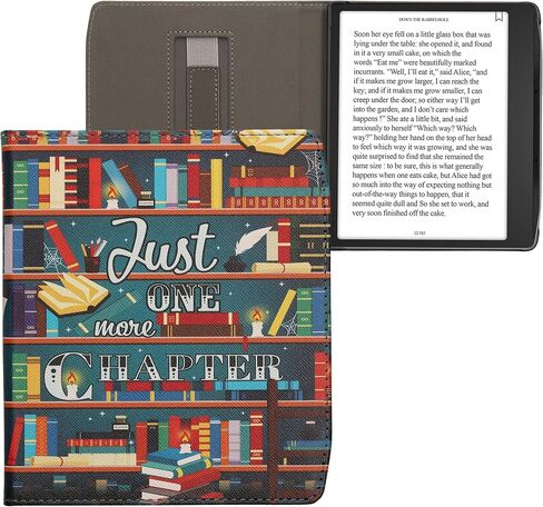 kwmobile Case Compatible with Pocketbook Era/Era Color Case - PU Cover w/Strap - Library Motto Multicolor in Saudi Arabia