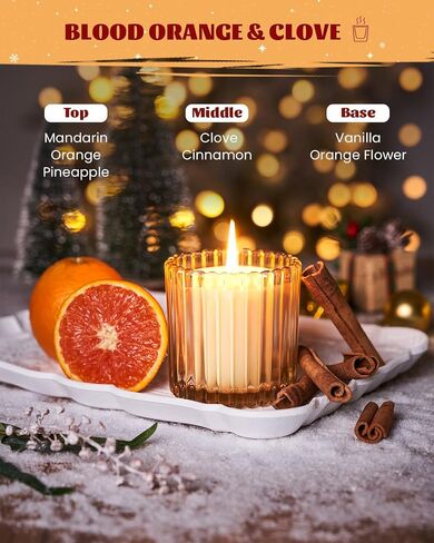 M&SENSE Luxury Pine Scented Soy Candles, 1 Wick Jar Candle, Christmas Fall Gifts for Home Decor, Up to 60 Hours Burning, Natural Soy Wax Relaxing Aromatherapy Candle MSSD0202 FrostedPineAmber in Saudi Arabia