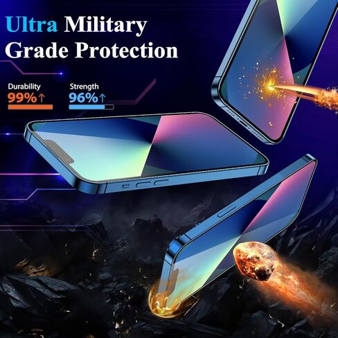 YMHML 3 Pack for iPhone 16 Plus / iPhone 15 Pro Max / iPhone 15 Plus Screen Protector Tempered Glass， Military Grade HD Clear Film Case Friendly in Saudi Arabia