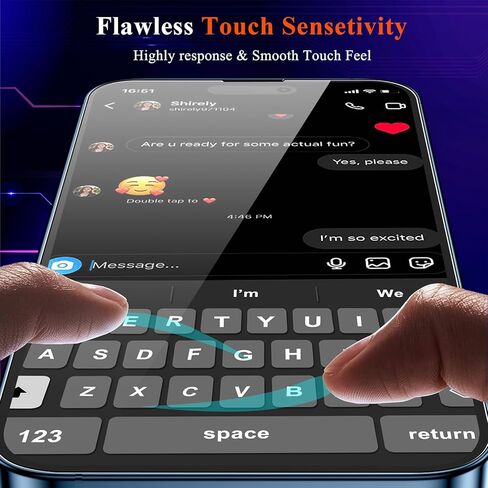 YMHML 3 Pack for iPhone 16 Plus / iPhone 15 Pro Max / iPhone 15 Plus Screen Protector Tempered Glass， Military Grade HD Clear Film Case Friendly in Saudi Arabia