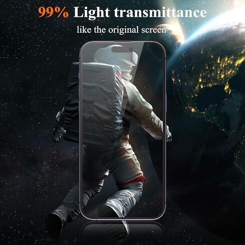 YMHML 3 Pack for iPhone 16 Plus / iPhone 15 Pro Max / iPhone 15 Plus Screen Protector Tempered Glass， Military Grade HD Clear Film Case Friendly in Saudi Arabia