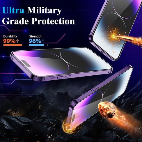 YMHML 3 Pack for iPhone 16 Plus / iPhone 15 Pro Max / iPhone 15 Plus Screen Protector Tempered Glass， Military Grade HD Clear Film Case Friendly in Saudi Arabia