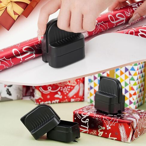 2Pcs Wrapping Paper Cutter, Gift Wrap Cutter with 2 Replaceable Blade 4 Wheels Compact Christmas Gift Wrapping Paper Roll Cutter Tool Green,Red in Saudi Arabia