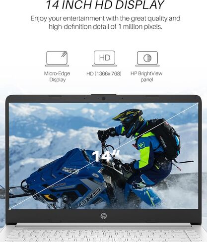 كمبيوتر محمول HP مقاس 14 بوصة للأعمال الطلابية، مع ترخيص مدى الحياة للمكتب، Intel رباعي النواة N4120، ذاكرة وصول عشوائي 16 جيجابايت + تخزين 384 جيجابايت (128 جيجابايت eMMC + 256 جيجابايت MSD)، عمر بطارية طويل، واي فاي، HDMI، Windows 11 Pro، فضي in Kuwait