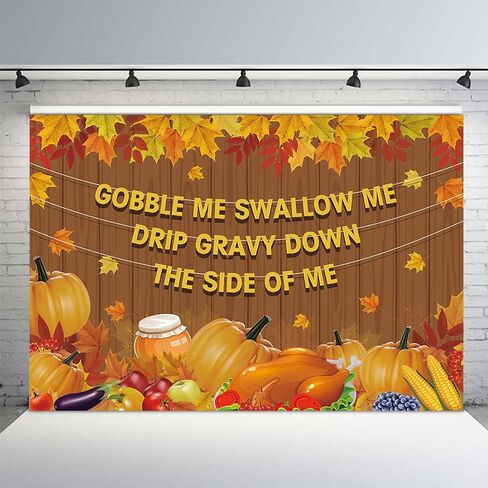 MEHOFOND Happy Friendsgiving Decorations Friendsgiving Banner Thankful for You Friends Giving Party Decor Backdrop Thanksgiving Turkey Pumpkin Maple Leaves Banner for Home Office Outdoor(72x44In) in Saudi Arabia