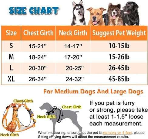 Dog Harness, Floral Dog Breathable Harness, No Pull Adjustable D-Ring Reflective Harness Webbing Walking Harness for Meduim Large Dogs Black XL in Saudi Arabia