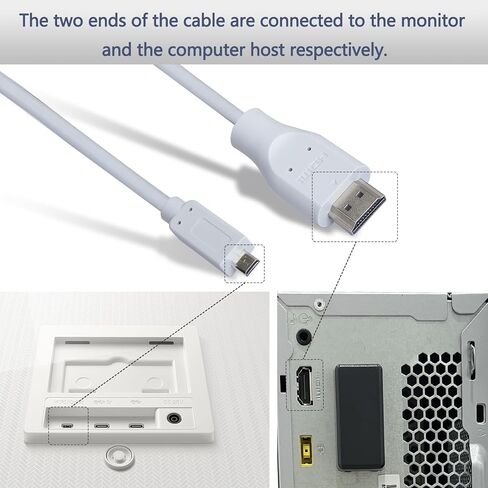 One Connect Cable Compatible with Samsung m8 Computer Monitor 27''32'' 34'' S27C902P S32BM801 HWS801B HWS801D S32BM80 S34BG850 HDMI Cable BN39-02815A 1.5m/4.92ft (Grey) in Saudi Arabia