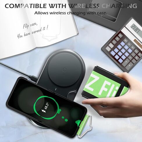 حافظة لهاتف سامسونج جالاكسي Z فليب 5، حافظة صلبة رفيعة للغاية من البولي كربونات جالاكسي Z فليب 5 5G مع حزام، حافظة حماية خفيفة الوزن ونحيفة وخفيفة الوزن ومضادة للصدمات لهاتف سامسونج جالاكسي Z فليب 5، 2023 (أسود) in Kuwait