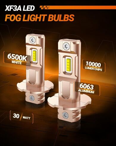 SEALIGHT H8 Fog Light Bulbs or DRL, 10000LM 600% Brightness, 5530 CSP LED Chips Fog Lamps Replacement for Cars, 6000K Cool White H16 H8 Fog Lights, Non-polarity, Pack of 2(Only for Fog Lights or DRL) in Saudi Arabia