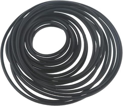 20Pcs Black Recorder Rubber Belts, 1.5mm Round Cassette Recorder Repair Maintenance Belt Video Accessories Cassette Belt Replacement Round Tape Decks Stereo System Components in Saudi Arabia