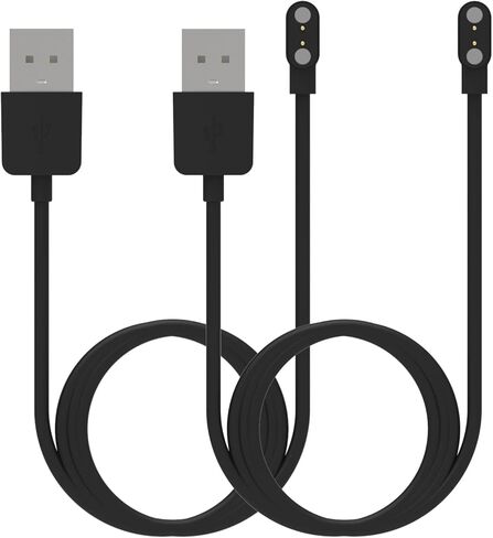 BabyValley متوافق مع شاحن الساعة الذكية Feifuns، حامل كابل شحن USB مغناطيسي بديل لشاحن Feifuns T99S 1 متر/3.3 قدم (أسود) in Saudi Arabia