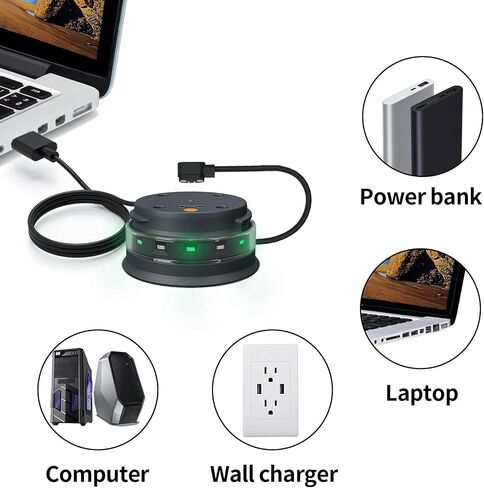 BabyValley متوافق مع شاحن الساعة الذكية Feifuns، حامل كابل شحن USB مغناطيسي بديل لشاحن Feifuns T99S 1 متر/3.3 قدم (أسود) in Saudi Arabia