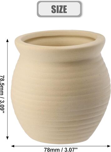 ديكورات حوض السمك من فوكوست، كهف صخري مخبأ، حجر تزيين خزان الأسماك السيراميكي للحيوانات الأليفة المائية لتولد راحة اللعب، بيج أصفر، 3.09 × 3.07 × 3.07 بوصة in Kuwait