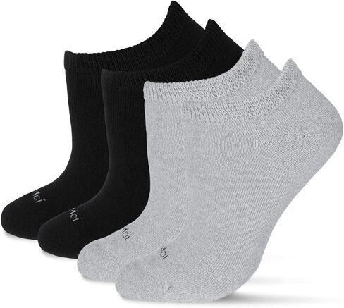MeMoi 2 Pair Diabetic Full Cushion Lowcut Sock Pink/White 9-11 in Saudi Arabia