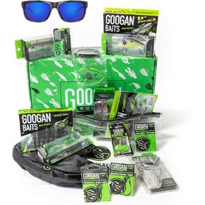Googan Squad Mega Mondo Kit | Bass Fishing Kit | Freshwater Largemouth and Smallmouth Bass Lures | Fishing Box
