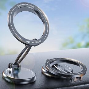 Mag Safe Wireless Car Mount Charger,15w Fast Charging Mag Safe Car Mount,iPhone Magnetic Car Mount Holder for Samsung,Mag Safe Car Charger for iPhone 16 15 14 13 12 Pro Max, Black