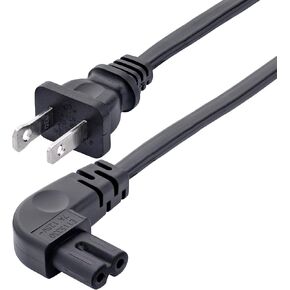 StarTech.com 3ft (1m) Laptop Power Cord, NEMA 1-15P to Right Angle C7, 7A 125V, 18AWG, Laptop Charger Cable, UL Listed, TAA