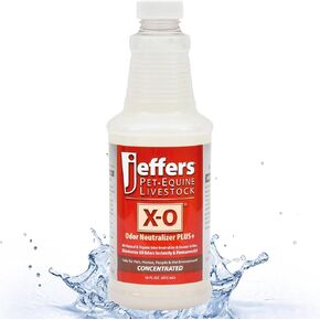 Jeffers X-O Odor Neutralizer Plus+ 16 oz - All Natural Organic Pet Odor Eliminator, Non-Toxic, Eco Friendly, Multi-Surface Cleaner for Dog Carpet, Bedding, Cat Litter Box, Horses, and Home Use