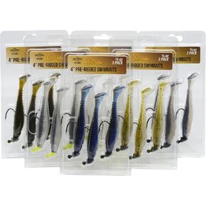 Pre-Rigged 4 Inch Swimbait Kit | 6 Different Packs | 18 Total Fishing Lures