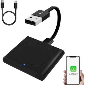 Wireless Carplay Adapter for Apple iPhone iOS 10+, Converts Wired to Wireless Carplay Dongle, Plug & Play Carplay for Cars from 2015