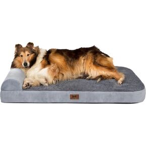 Bark Alley Large Dog Bed, Memory Foam Orthopedic Dog Bed Mat Sofa, Couch Dog Beds with Waterproof Washable Cover for Medium, Large, Extra Large Dogs