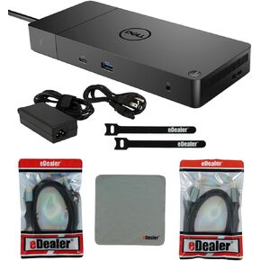Dell WD19TB Thunderbolt Docking Station with 180W AC Power Adapter (130W Power Delivery) + Starter Kit Bundle