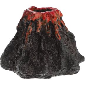 POPETPOP Aquarium Volcano Ornament Kit - Resin Fish Tank Volcano Bubbler Decoration, Fish Tank Landscape Realistic Volcano with Bubble Hole