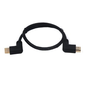 1.5ft HDMI 4K Adapter Cable, 90 Degree Left Angle HDMI Male to 90 Degree Right Angle HDMI Male Cable, HDMI 2.0 Version Ultra HD High Speed Shield Cord, 4K@60HZ (Left AM to Right AM)