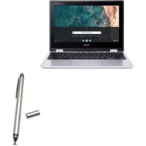 BoxWave Stylus Pen Compatible with Acer Chromebook Spin 311 (CP311-2H) - DualTip Capacitive Stylus, Fiber Tip Disc Tip Capacitive Stylus Pen for Acer Chromebook Spin 311 (CP311-2H) - Metallic Silver