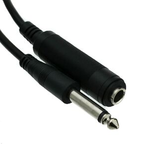 CableWholesale 1/4 Inch Mono Extension Cable, 10 feet 1/4" Male to 1/4" Female Plug for Electric Instruments (Guitar, Keyboard, Amplifier, Speakers, Synthesizers)