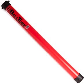 GAMMA Sports Tennis Ballhopper BallTube with Shoulder Strap, Holds 18 Balls, Red