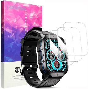 Compatible for OUKITEL BT20 Screen Protector, [3 Pack] 9H Tempered Glass Screen Protector Film Compatible for OUKITEL BT20 1.96 Inch Military Smart Watch (3 Pack)