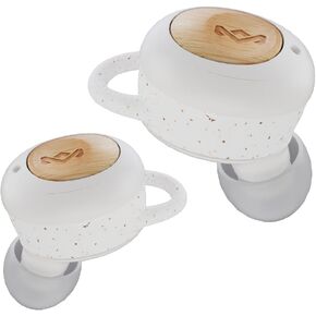 House of Marley Champion 2: True Wireless Earbuds with Microphone, Bluetooth Connectivity, 35 Hours Total Playtime, and Sustainable Materials, Cream